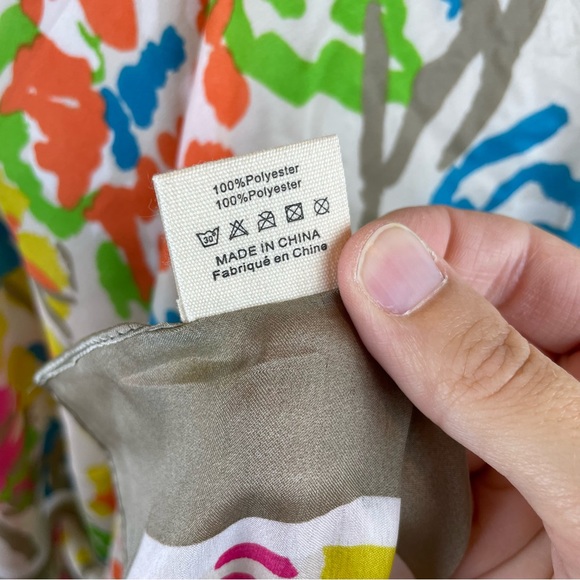 Pretty Persuasions Pink Green Brown Blue Floral Boho Bohemian Shawl Wrap - Picture 7 of 8